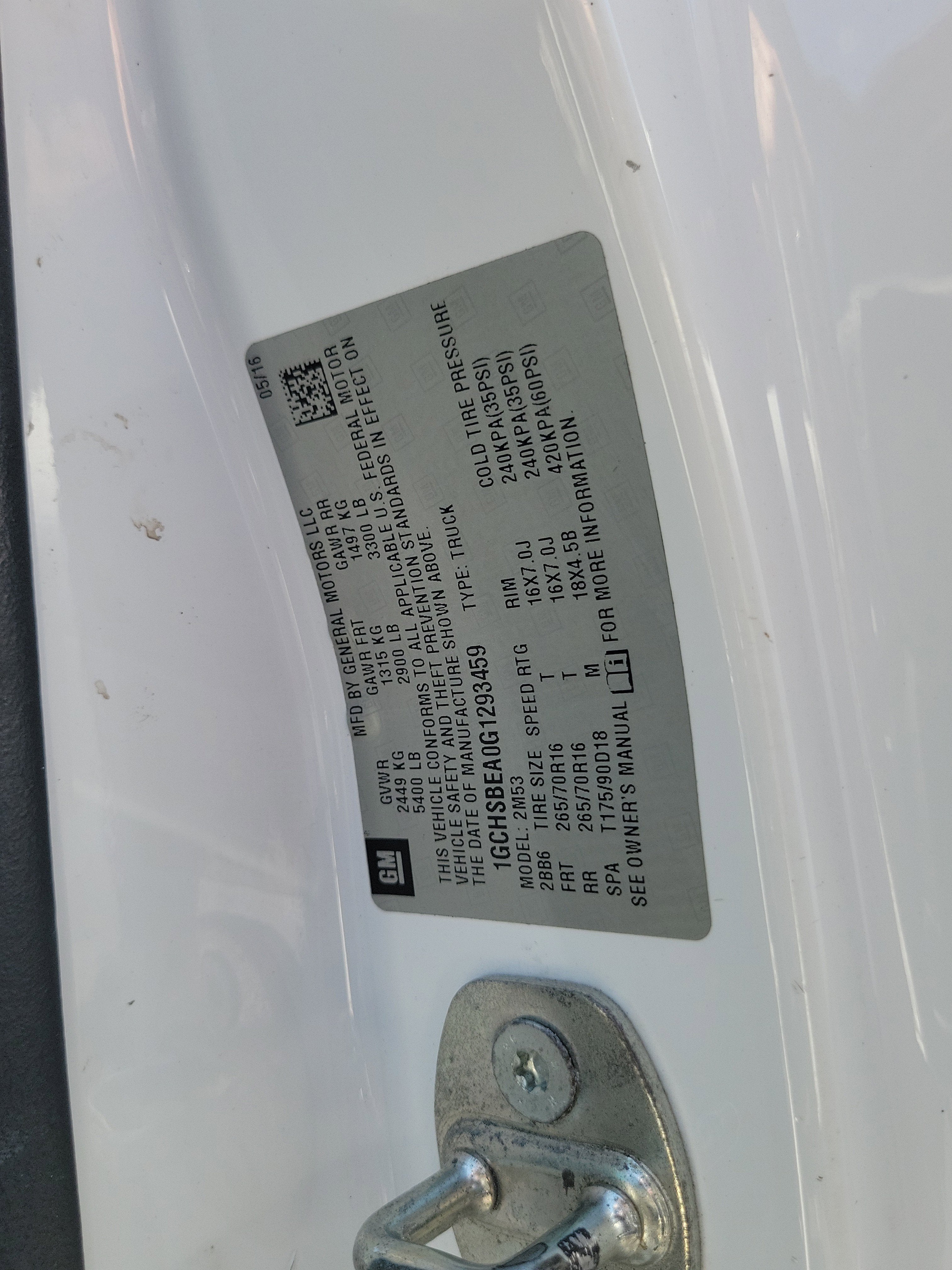 2016 Chevrolet Colorado 2WD WT