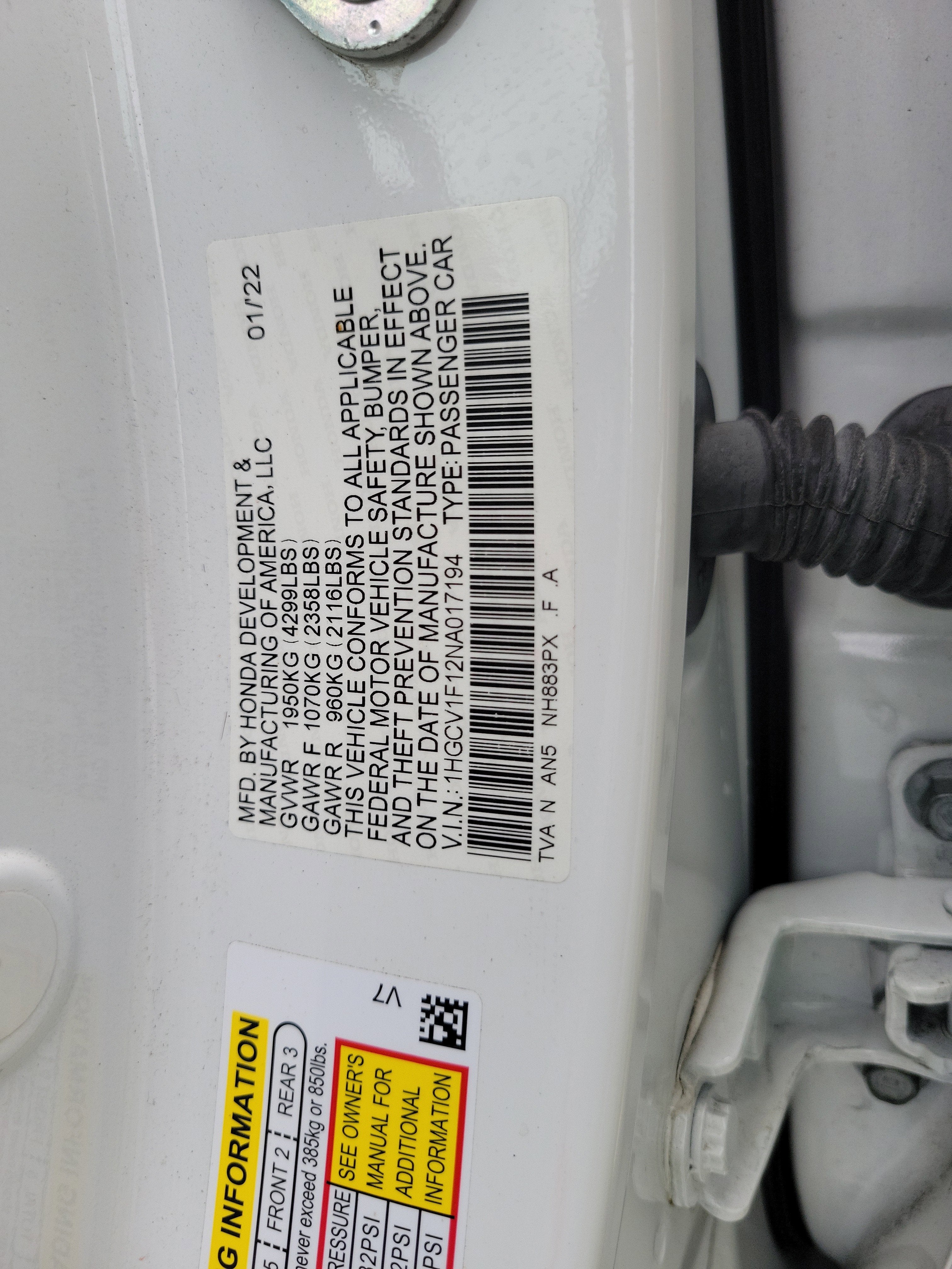 2022 Honda Accord Sedan LX