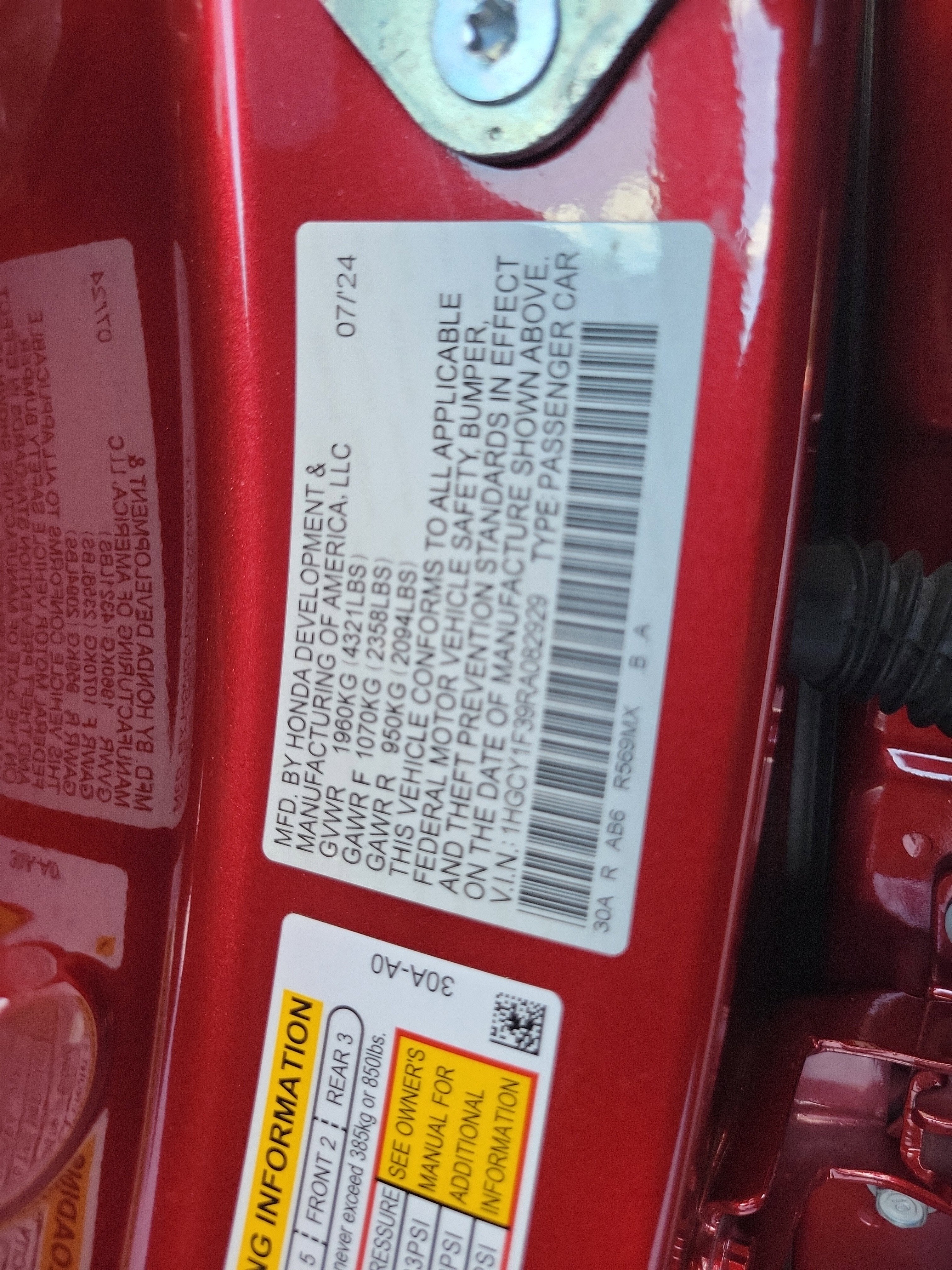 2024 Honda Accord Sedan EX