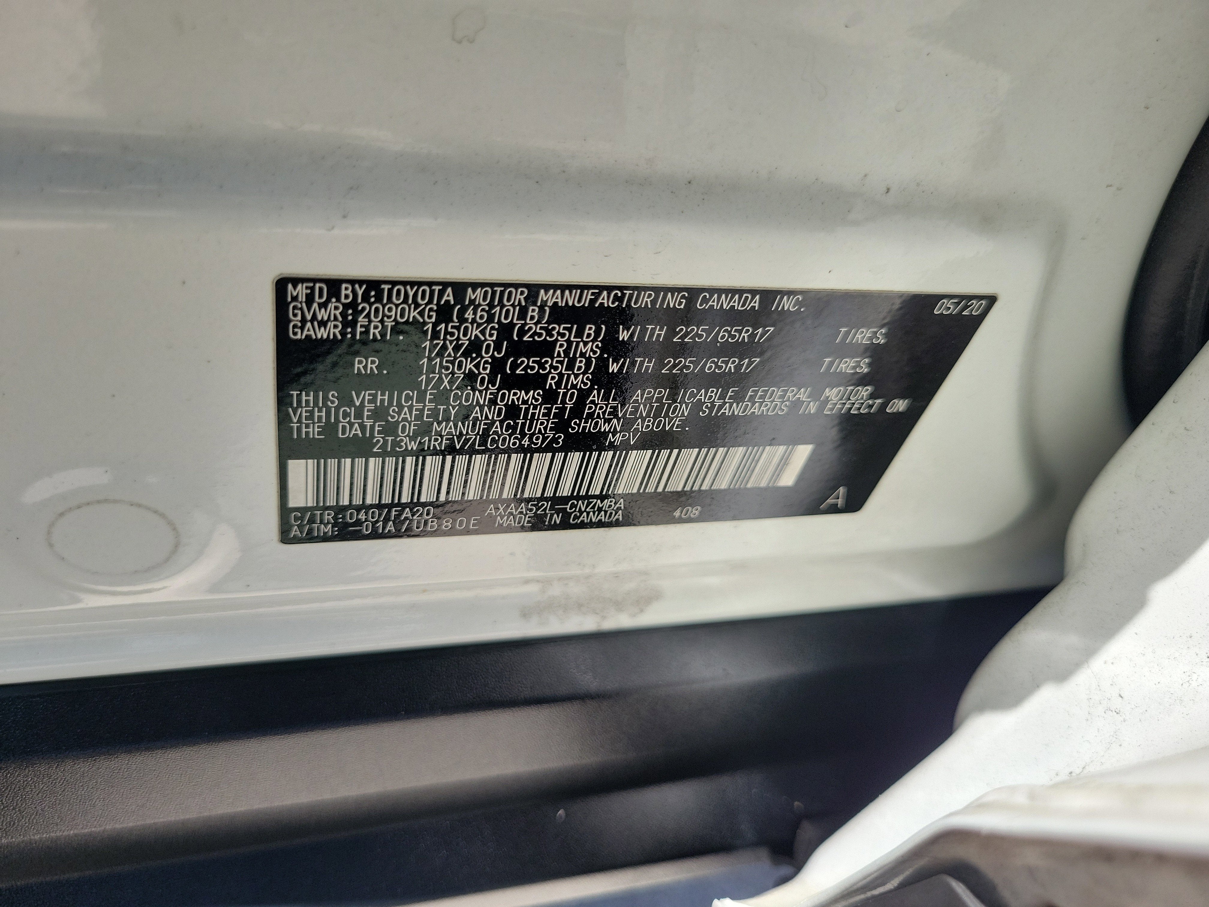 2020 Toyota RAV4 XLE