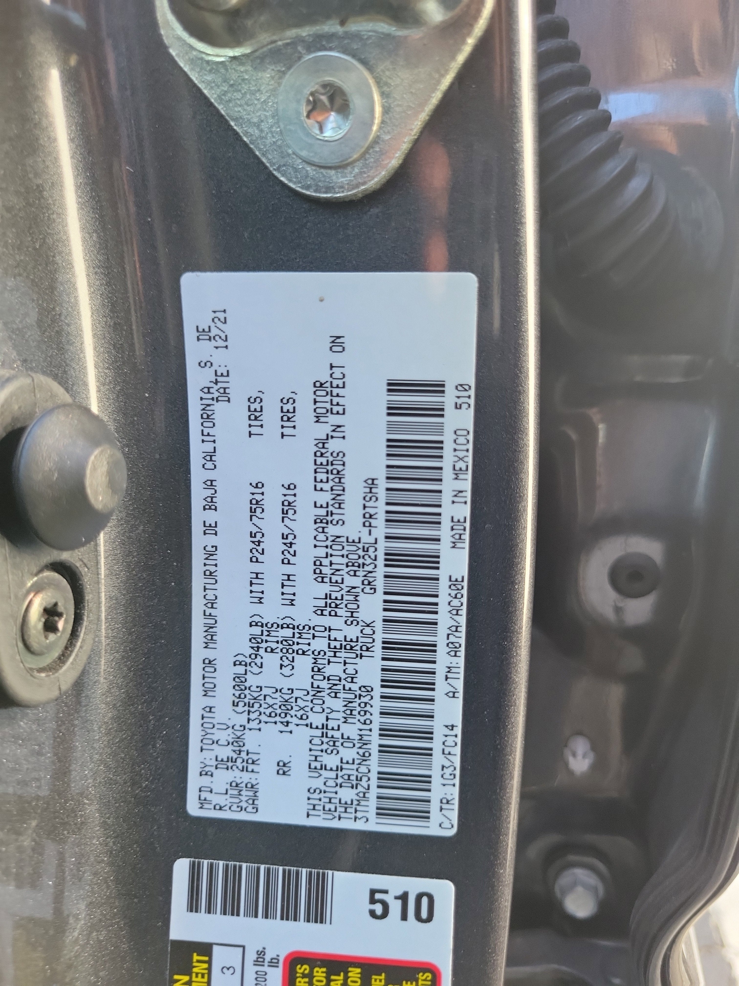 2022 Toyota Tacoma 2WD SR5