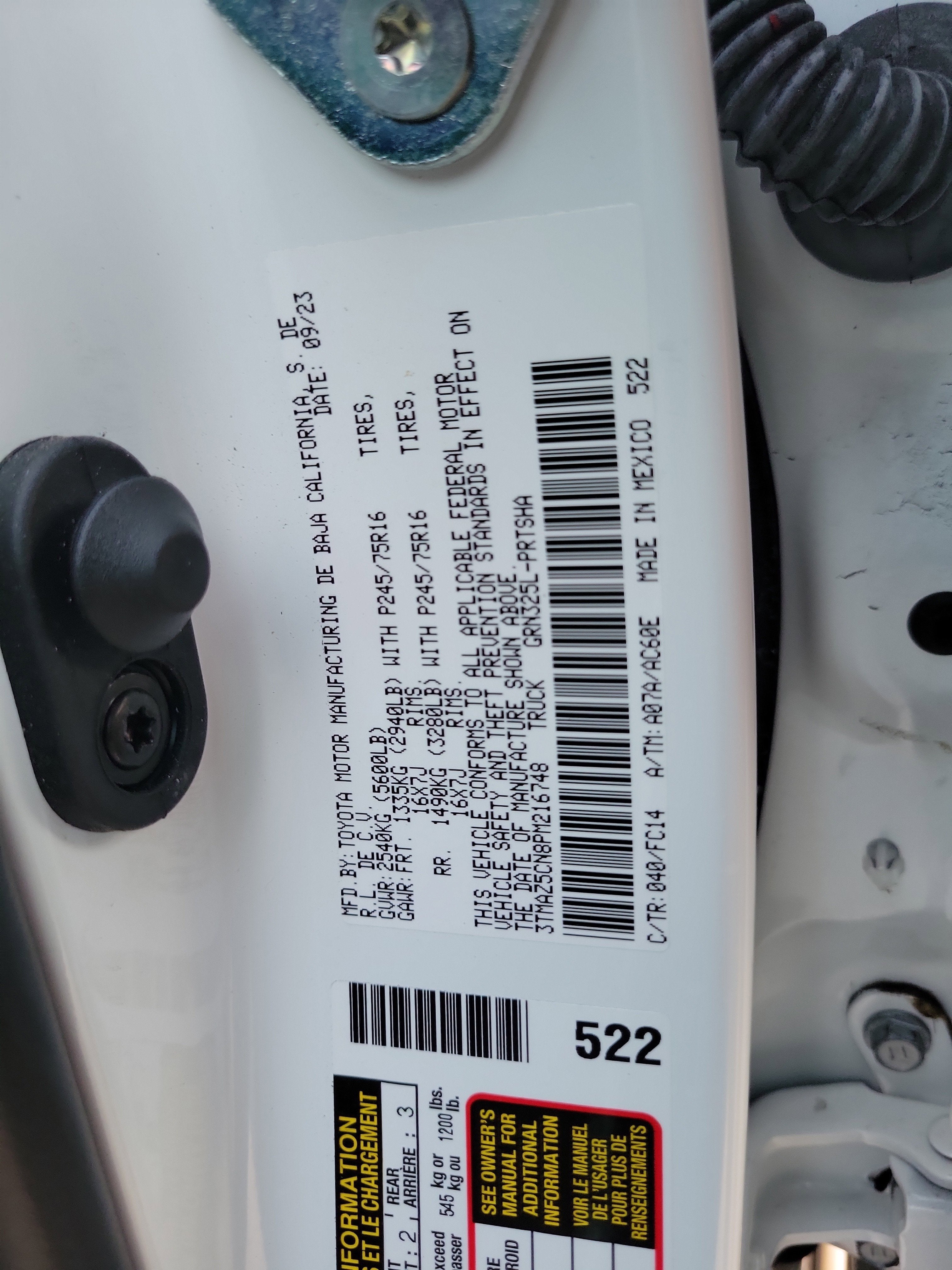 2023 Toyota Tacoma 2WD Base