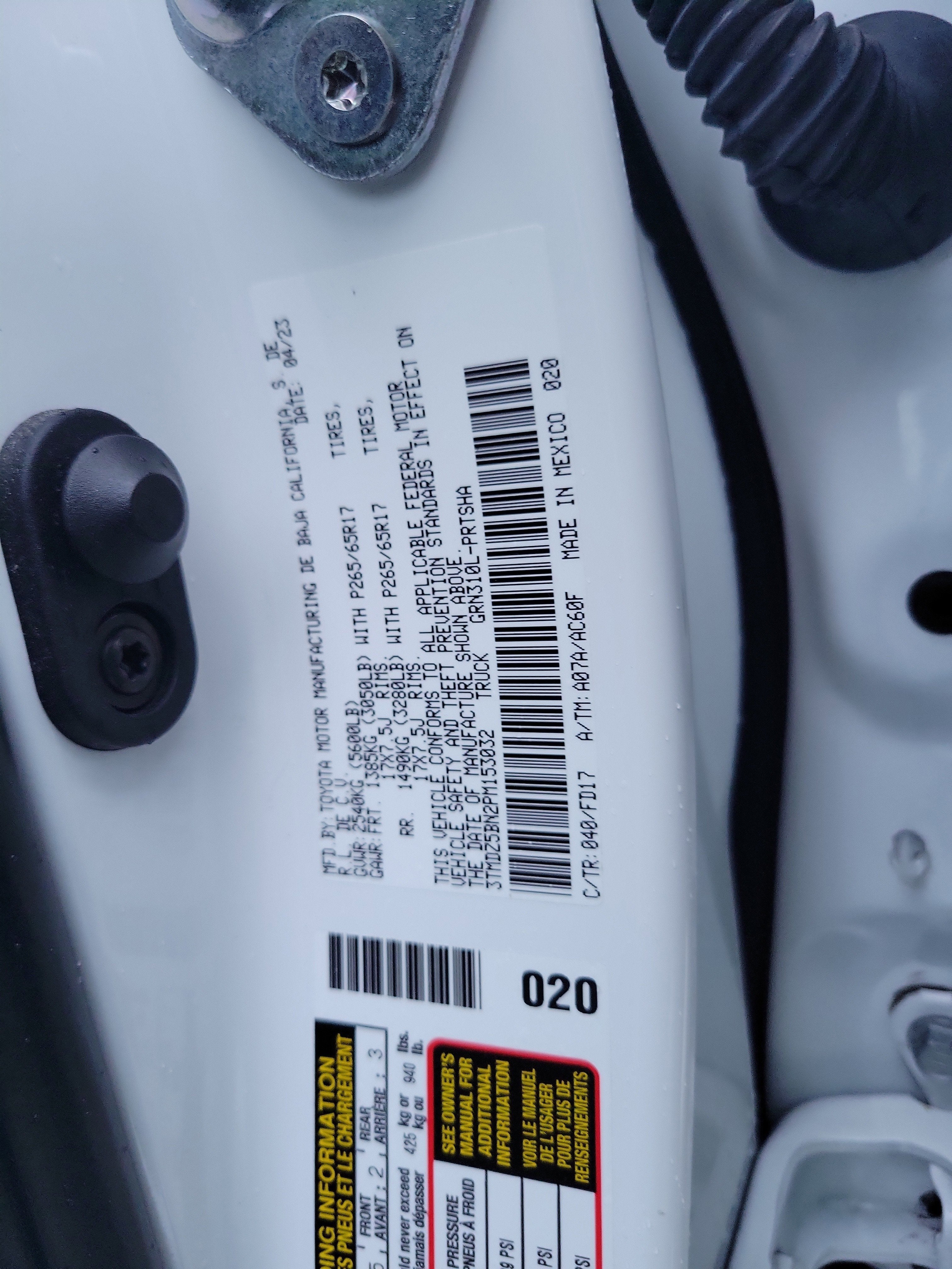 2023 Toyota Tacoma 4WD TRD Sport