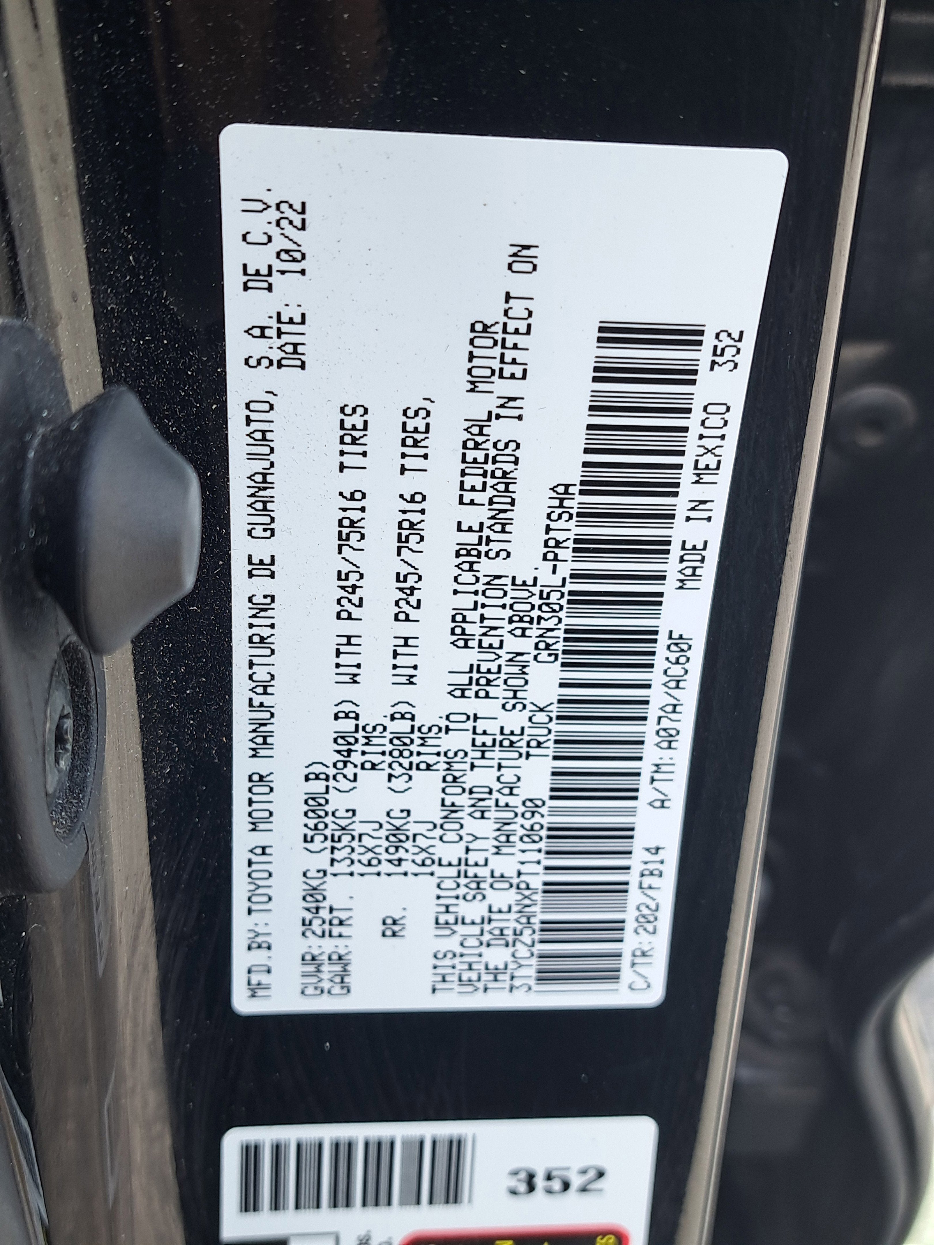 2023 Toyota Tacoma 4WD SR