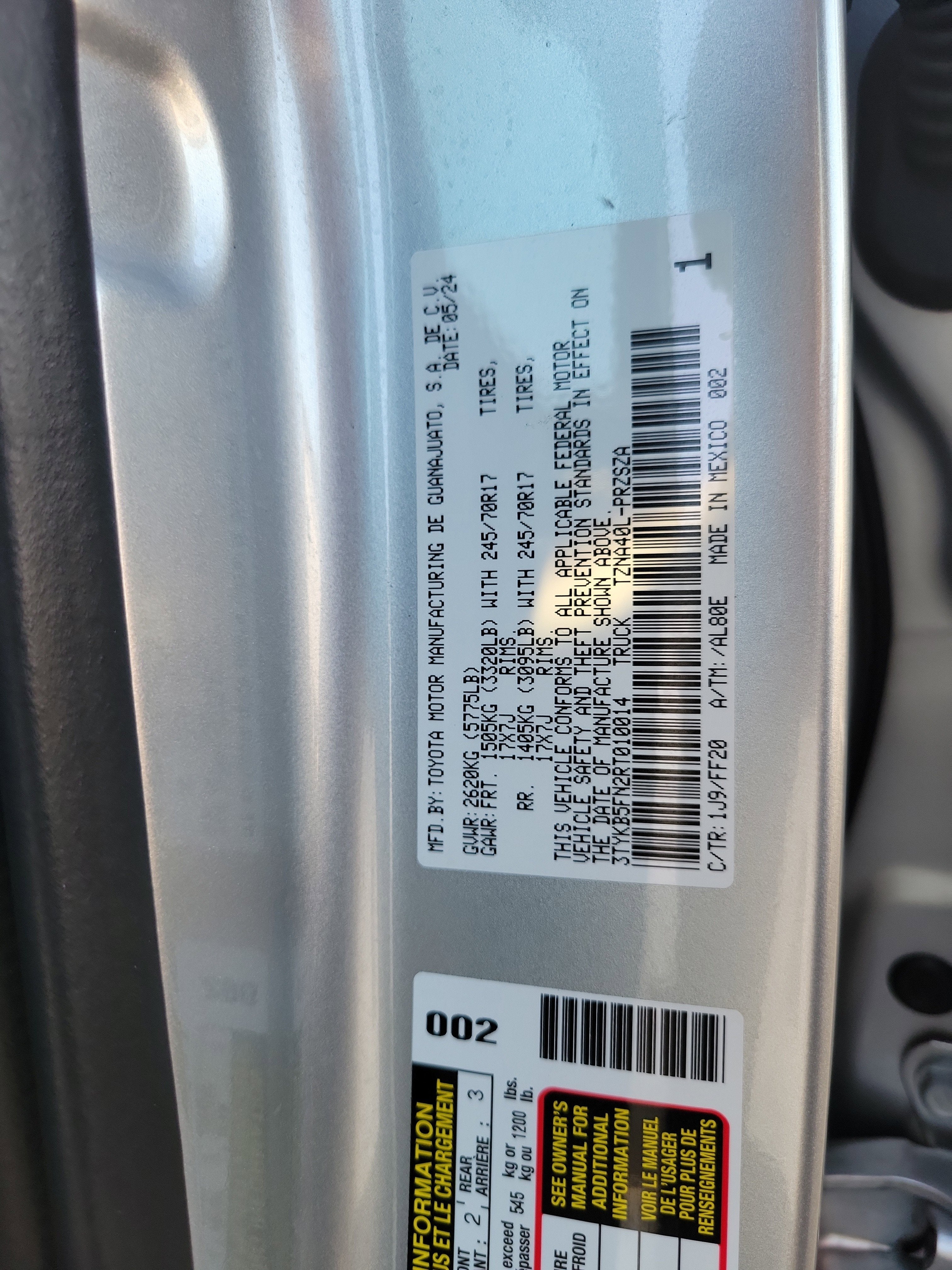 2024 Toyota Tacoma 2WD SR5