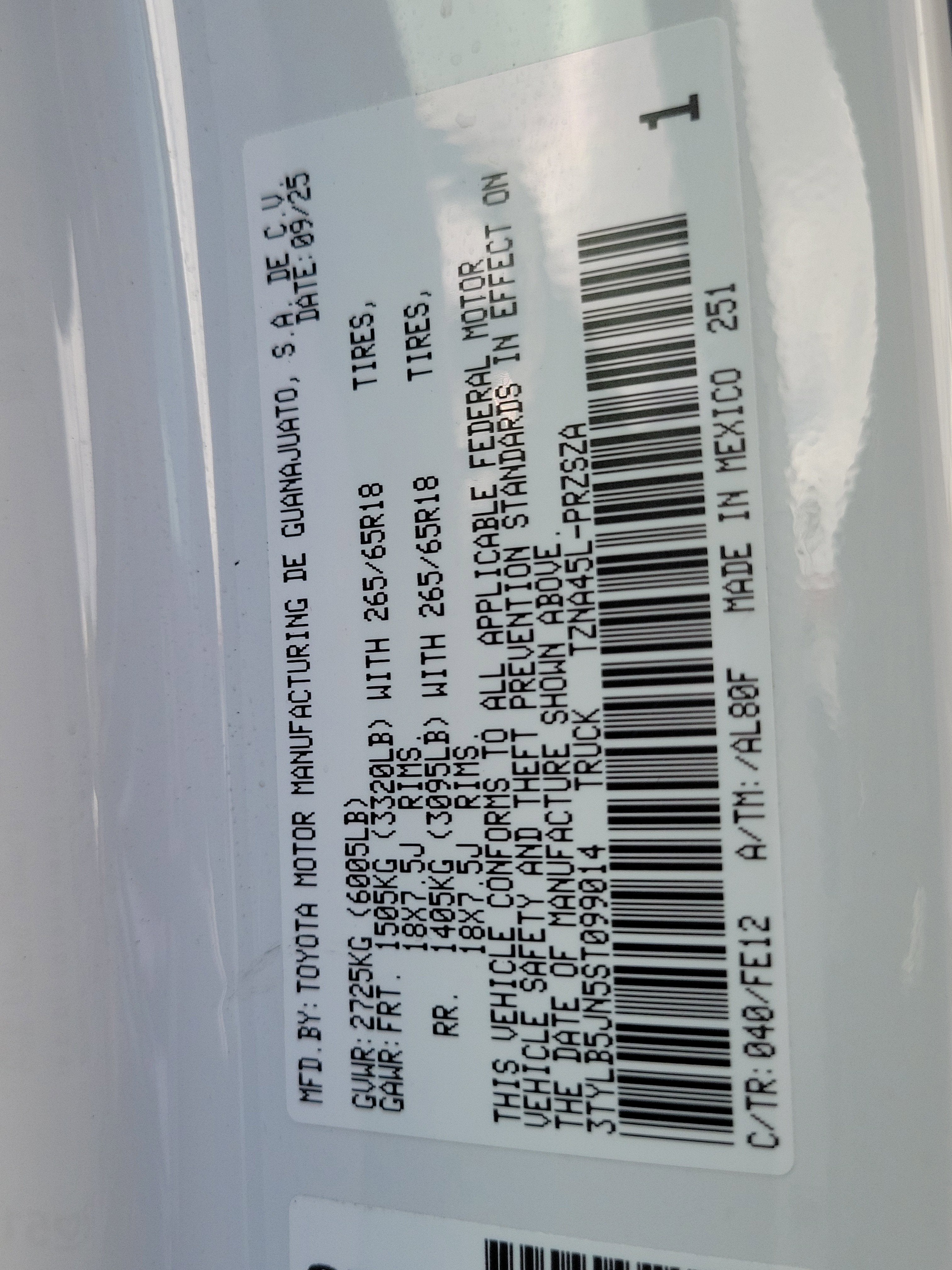 2025 Toyota Tacoma 4WD Base