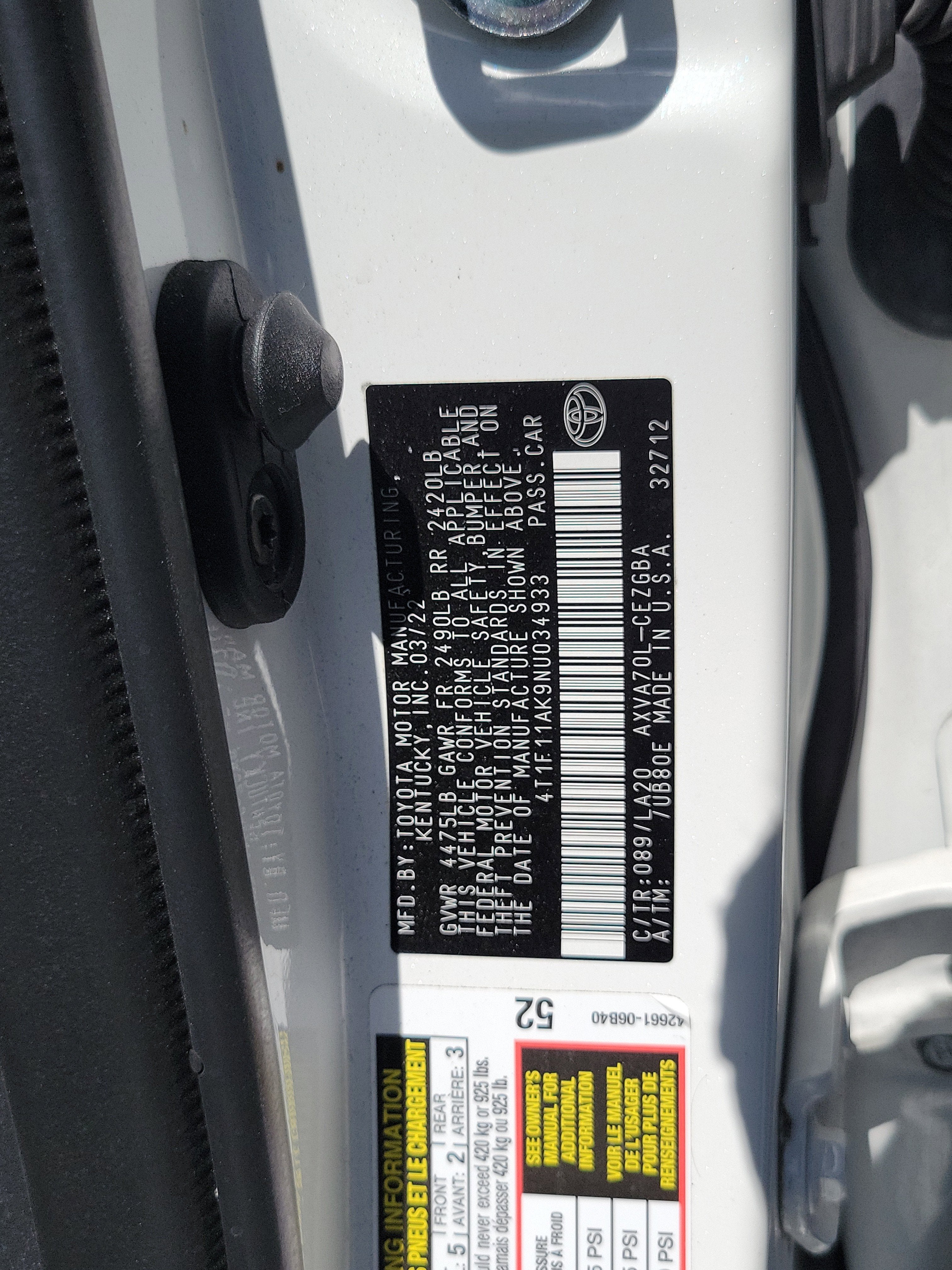 2022 Toyota Camry XLE