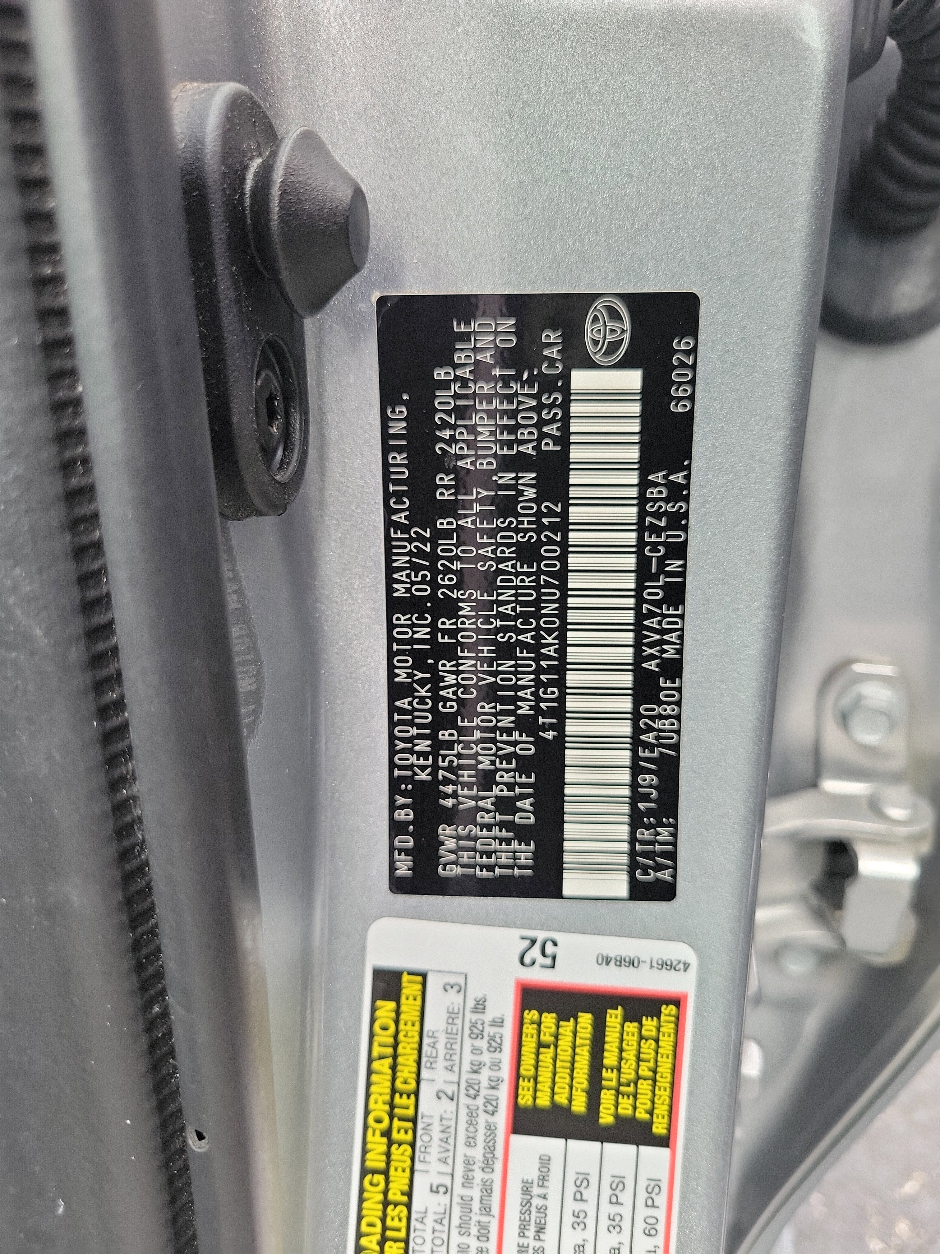 2022 Toyota Camry SE