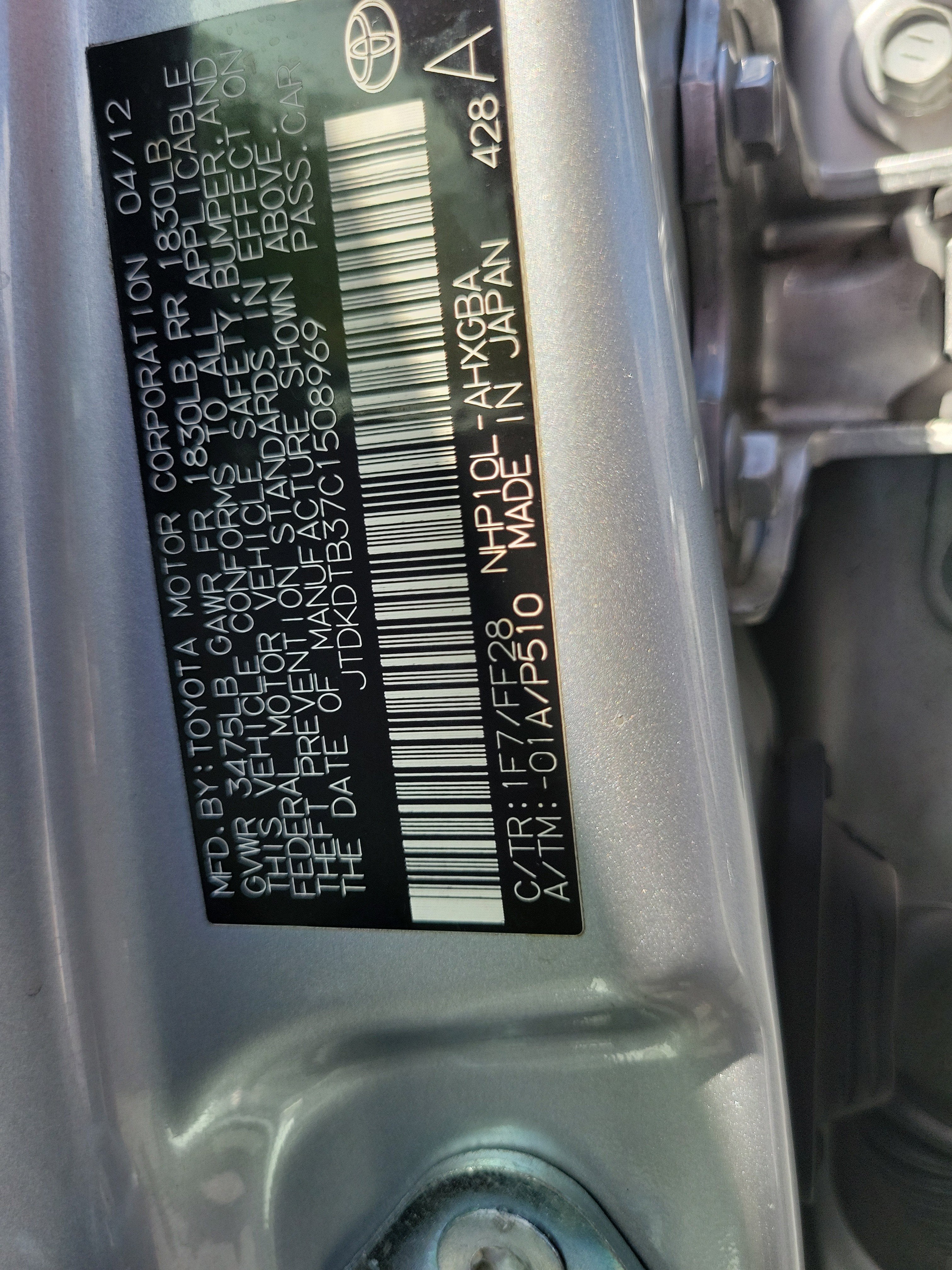 2012 Toyota Prius c Four