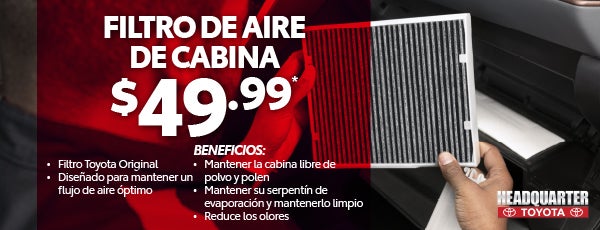 Filtro de aire de cabina