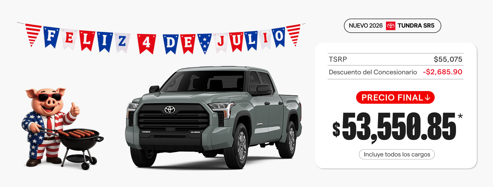 Nuevo 2026 Toyota Tundra SR5