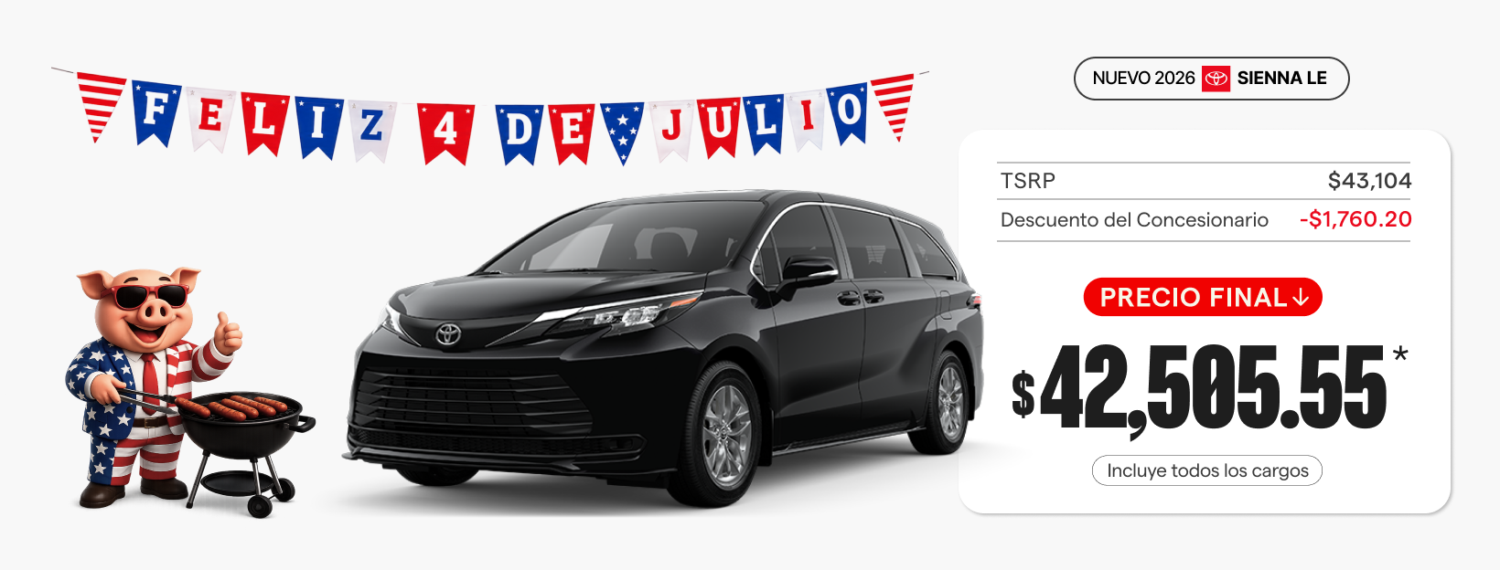 Nuevo 2026 Toyota Sienna LE