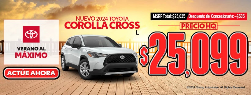 Nuevo 2024 Toyota Corolla Cross L Precio HQ: $25,099*