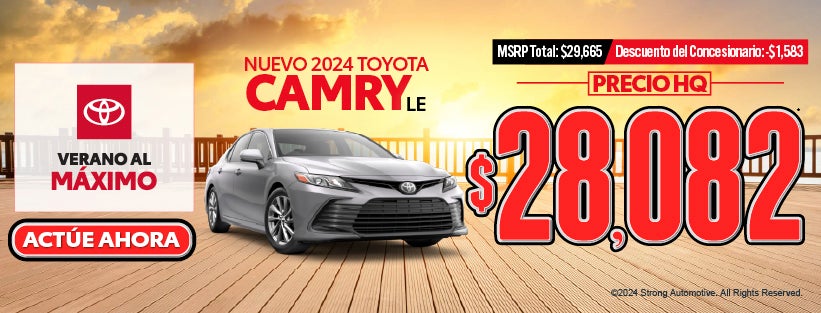 Nuevo 2024 Toyota Camry LE Precio HQ: $28,082*