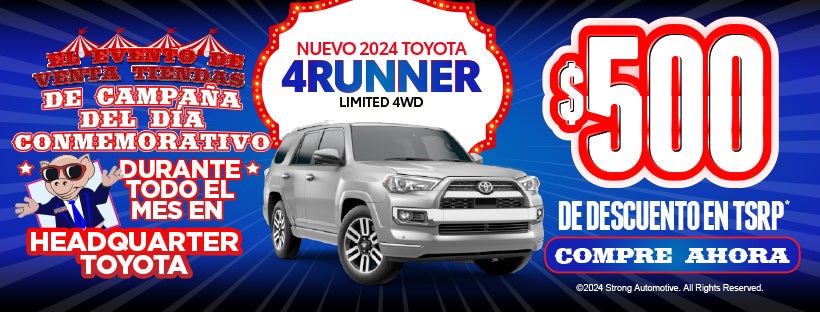 Nuevo Toyota 4Runner Limited 4WD 2024: $500 de descuento en TSRP*