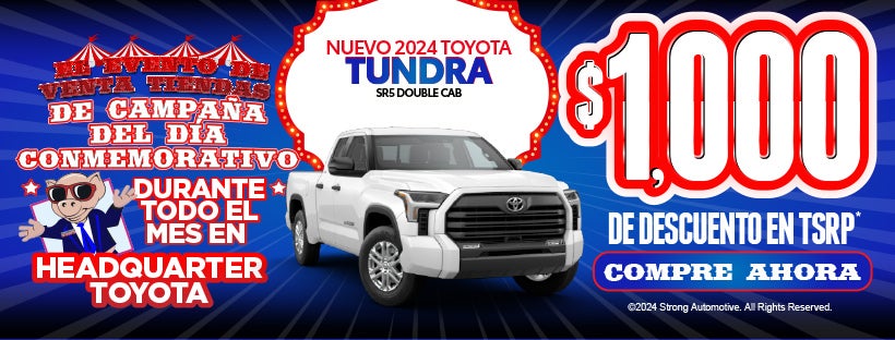Nueva Toyota Tundra SR5 Double Cab 2024 $1,000 de descuento en TSRP*