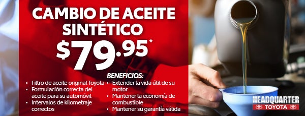 Cambio de Aceite Sintético